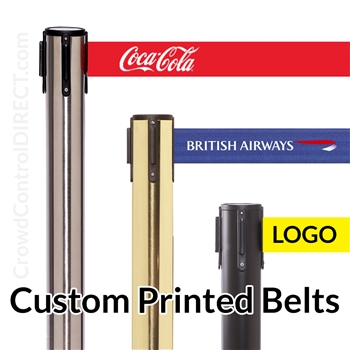 Premium Belt Barrier with 11' ft CUSTOM Printed Belt - SPECIAL