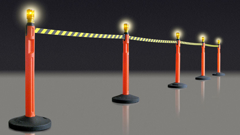 Solar LED Hazar Lights for Lavi Tempest Outdoor Stanchions