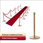 10 + 9 velvet ropes