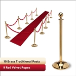 10 + 9 velvet ropes