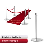 4 + 3 velvet ropes